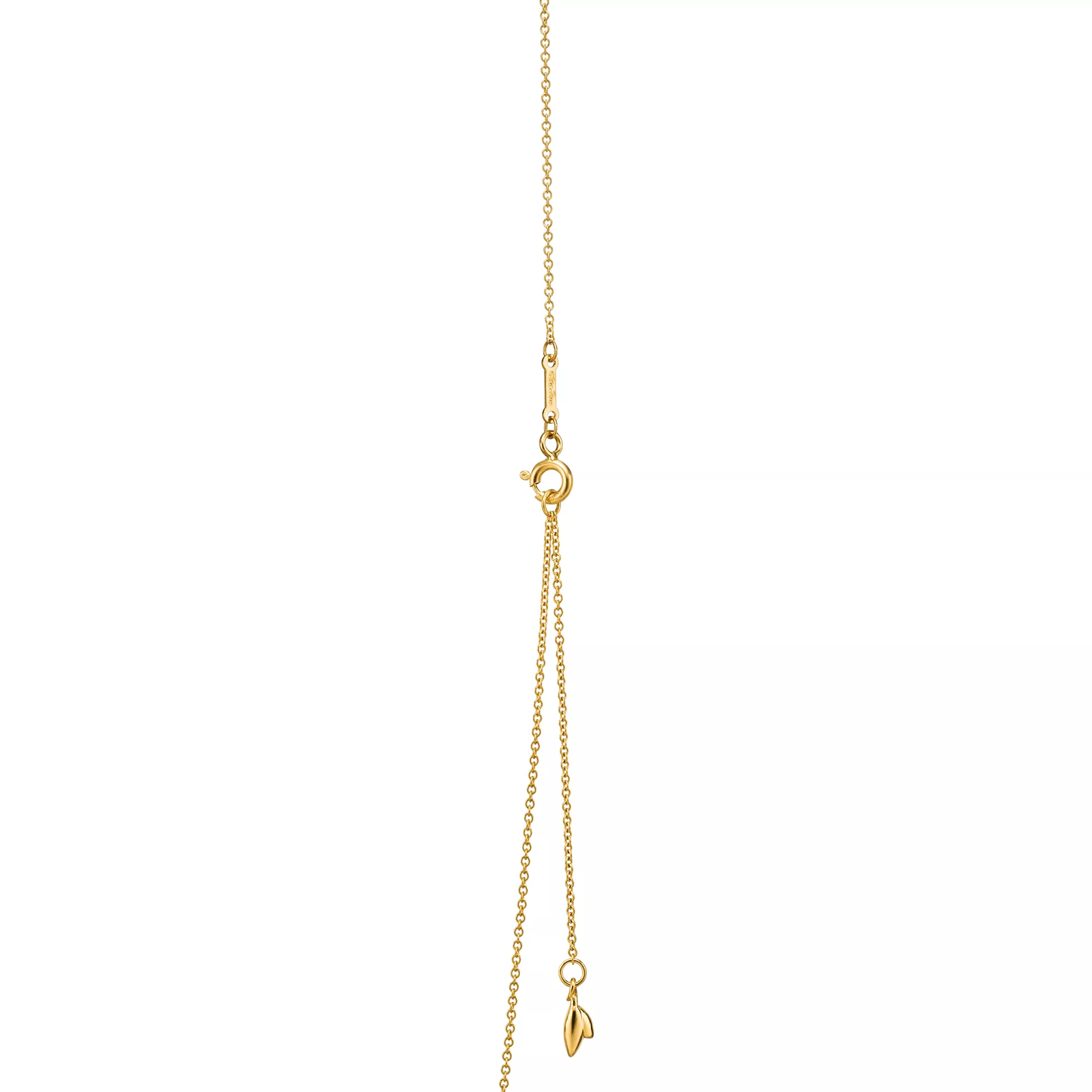 Olive Leaf Circle Pendant in Yellow Gold