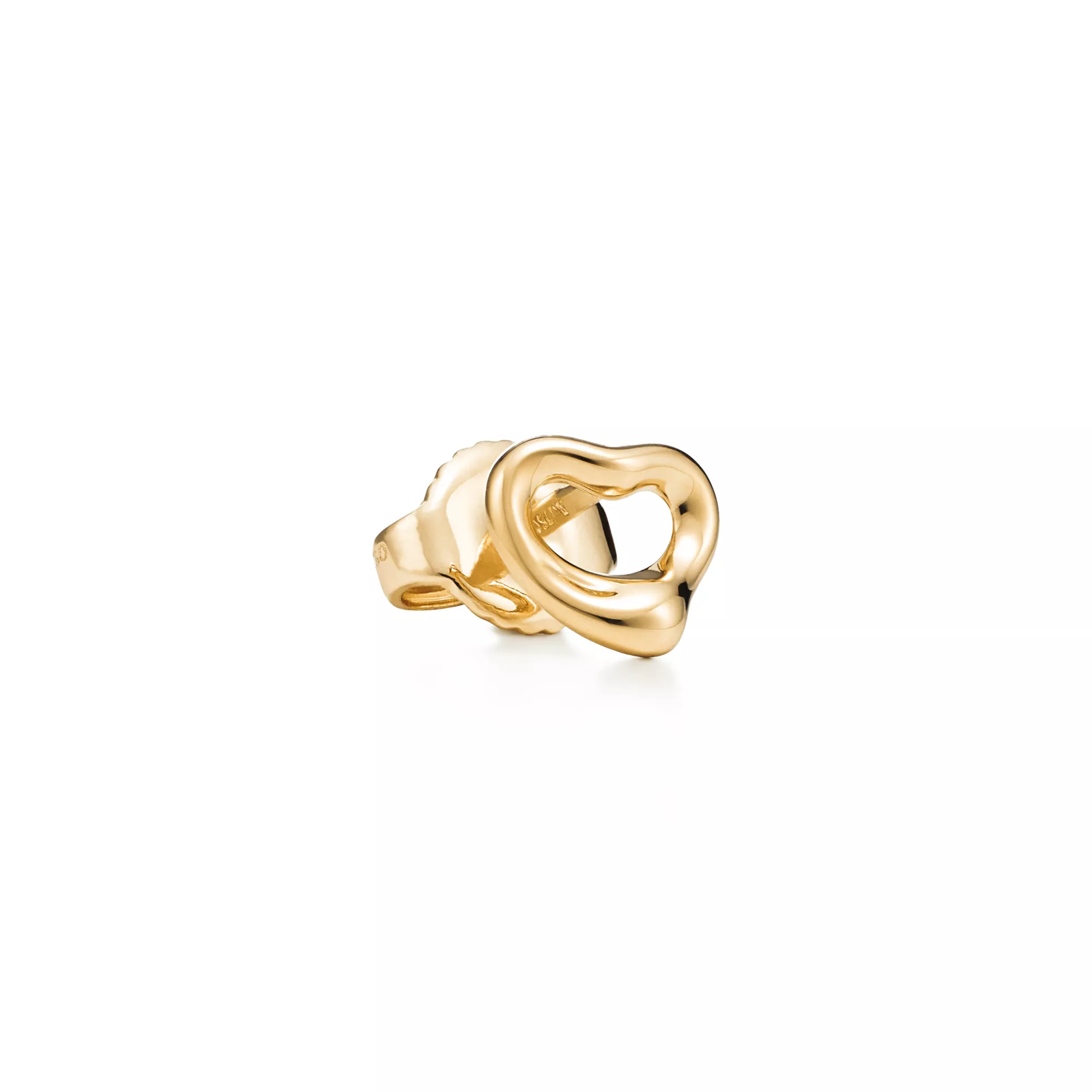 Open Heart Pendant and Earrings Set in Yellow Gold