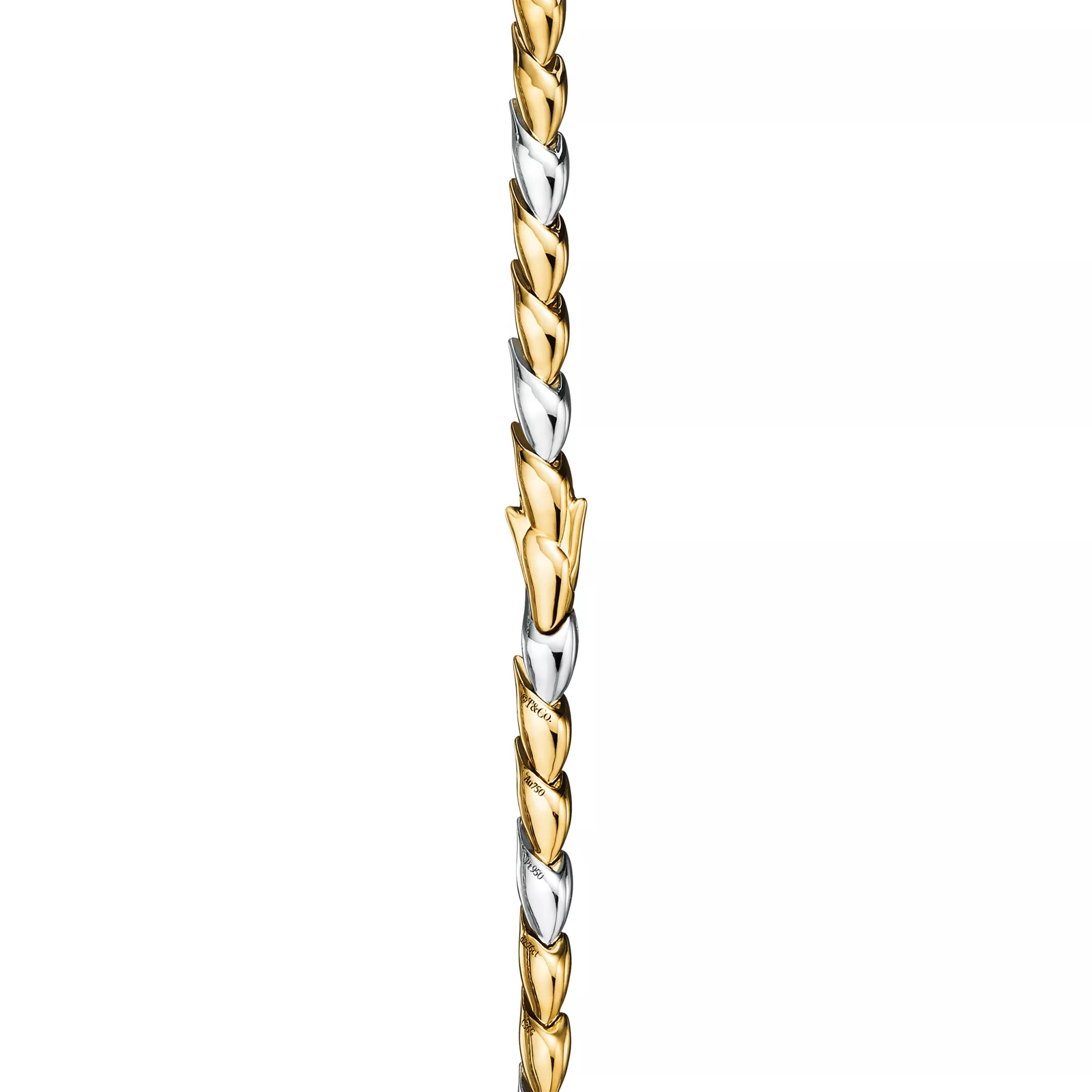 Wings Necklace in Gold and Platinum with Pave Diamonds