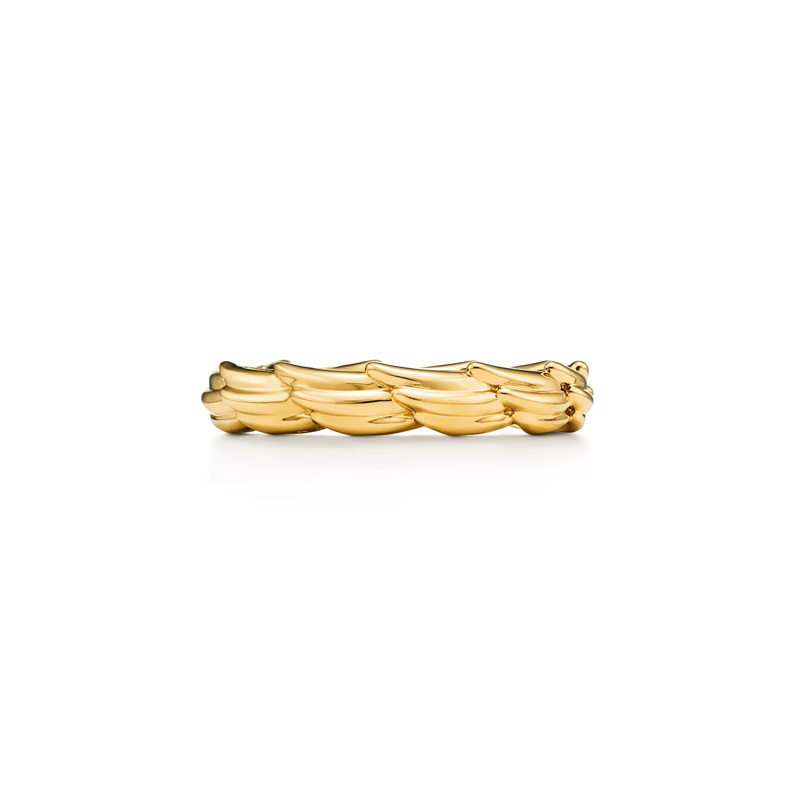 Wings Narrow Ring in Yellow Gold