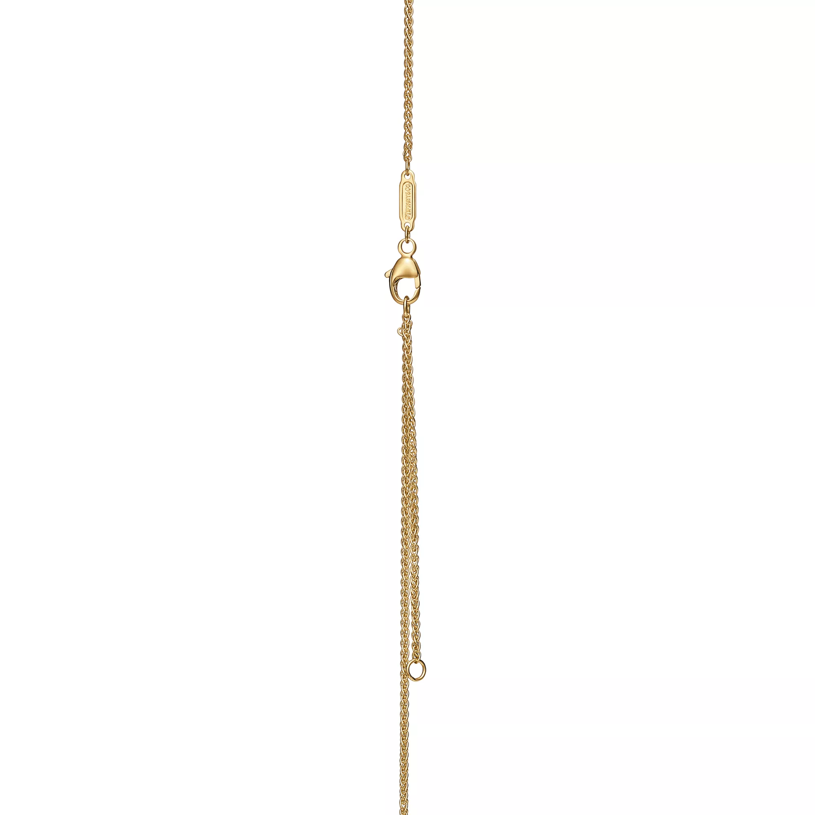 Rolo Pendant in Yellow Gold and Platinum with Diamonds