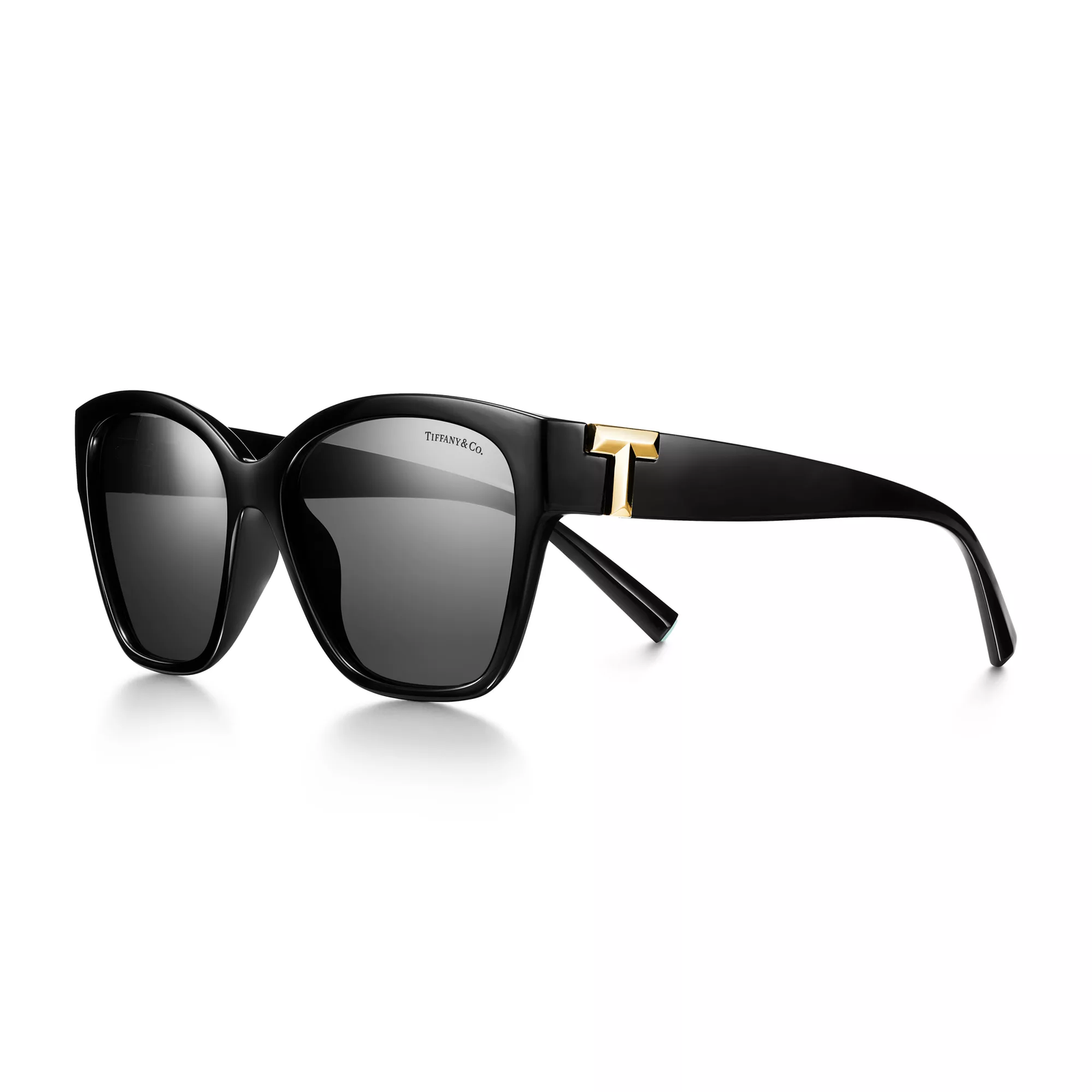 Sunglasses in Black Acetate with Dark Gray Lenses